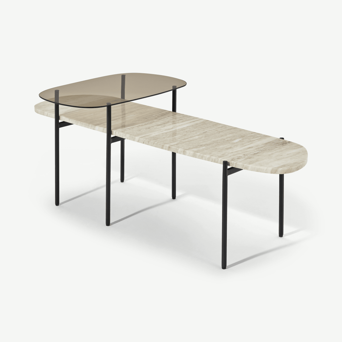 John Pye Auctions Tiziana Nesting Coffee Table, Caramel