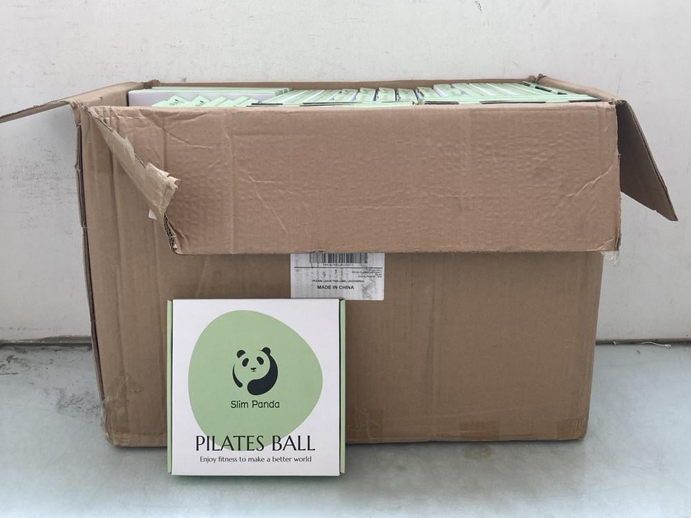 QTY OF SLIM PANDA PILATES BALLS IN BLACK: LOCATION