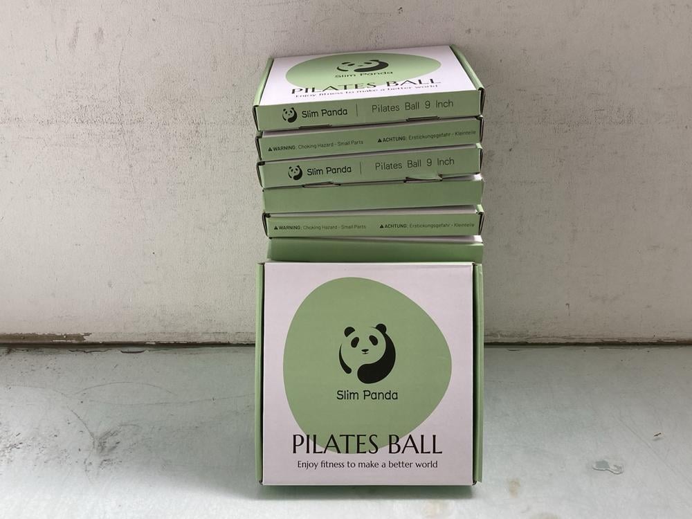 QTY OF SLIM PANDA PILATES BALLS IN BLACK: LOCATION