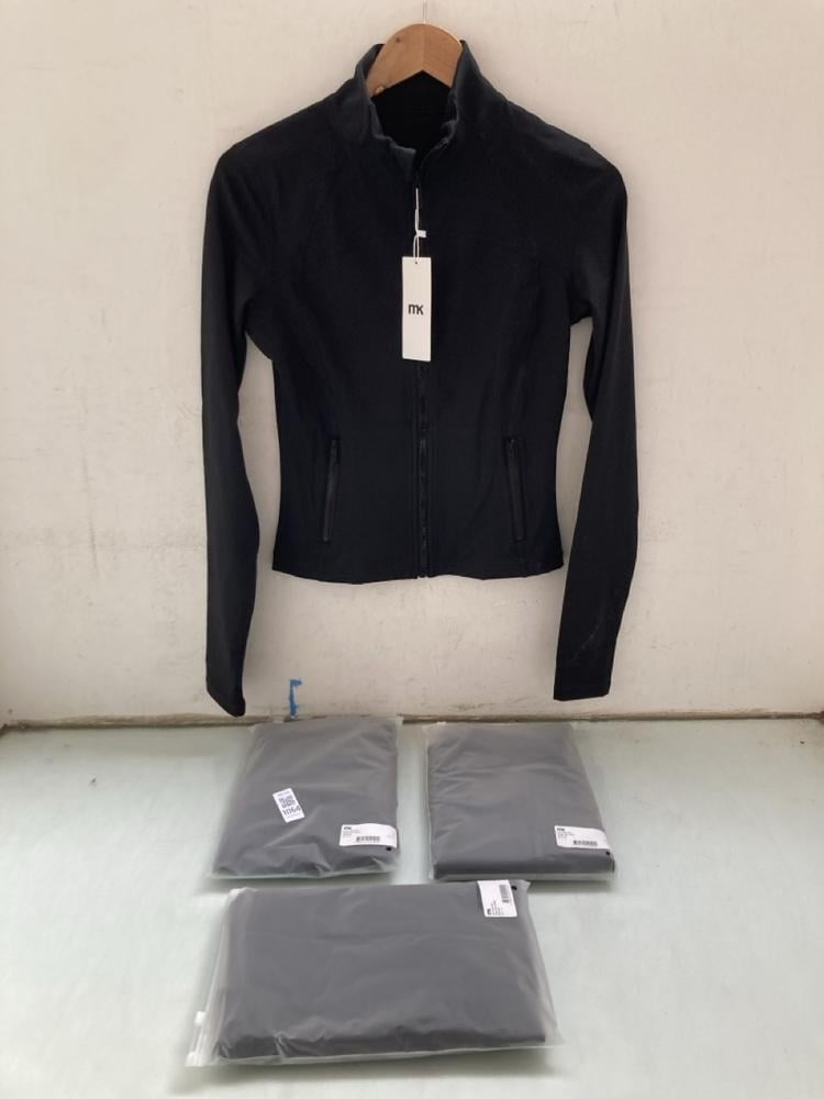 4 X MK LUX COLLECTION SCULPT ZIP JACKETS IN CHARCO