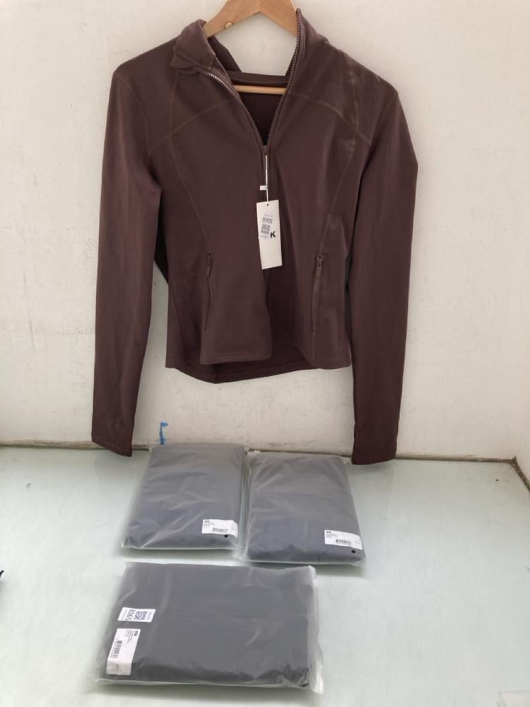 4 X MK LUX COLLECTION SCULPT ZIP JACKETS IN CHARCO