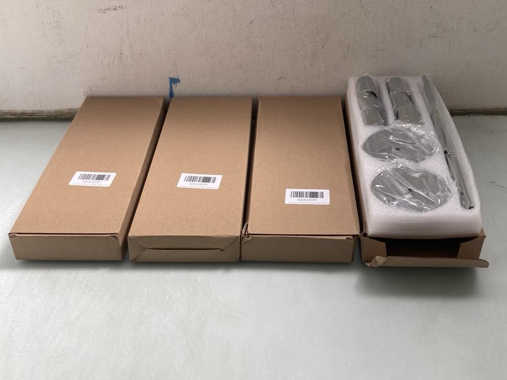 4 X COLUMNAR 6 PIECE SILVER CANDLE HOLDERS: LOCATI