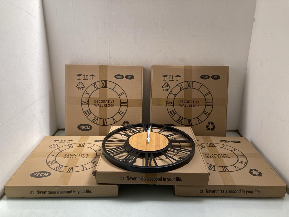 5 X HAITANG LARGE 40CM WALL CLOCKS: LOCATION - B46