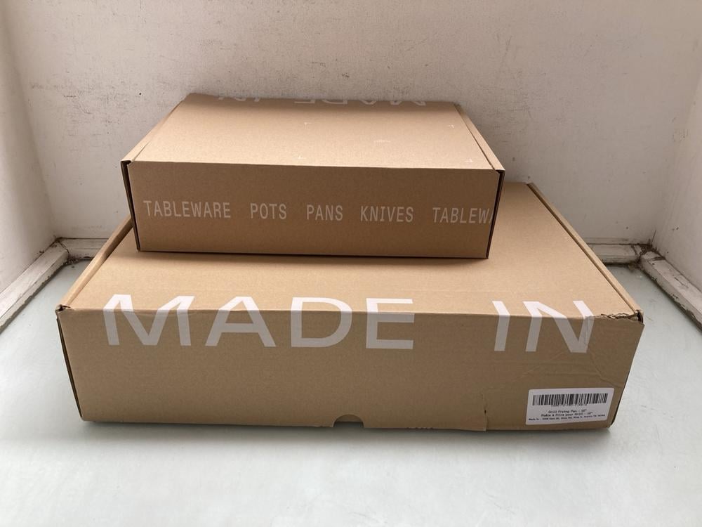 MADE IN 12" GRILL FRYING PAN TO INCLUDE MADE IN 8"