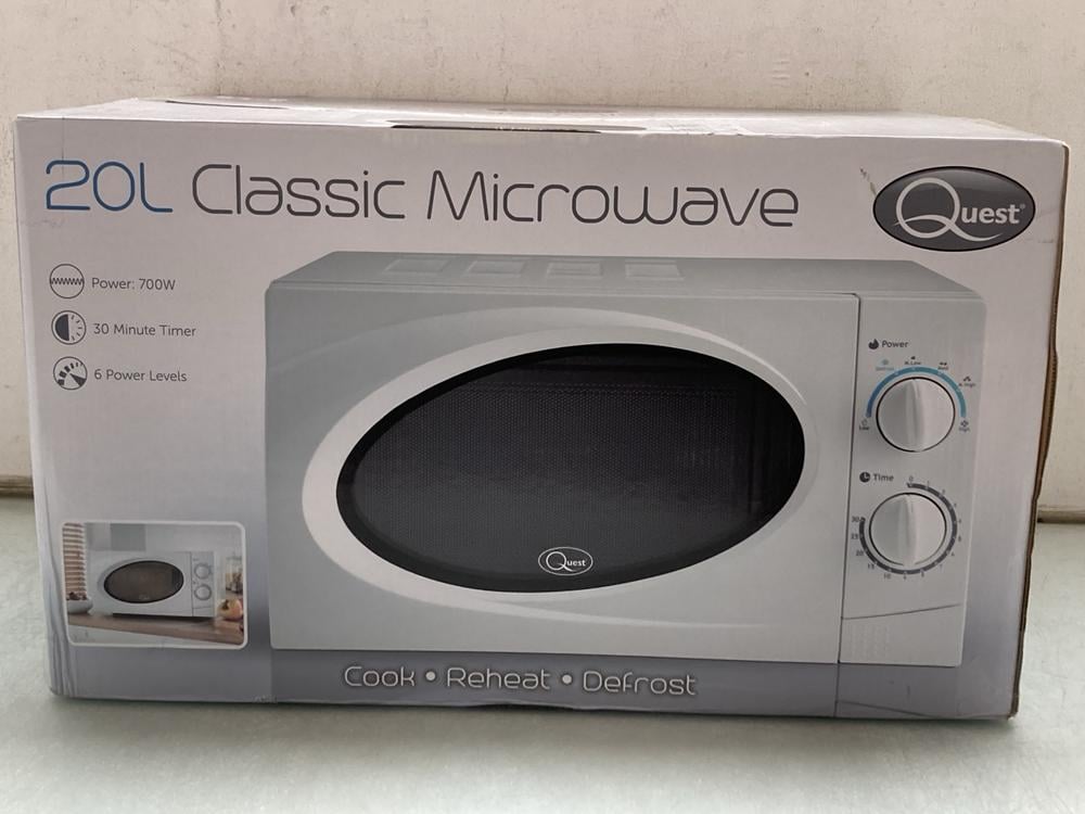 QUEST 20L CLASSIC MICROWAVE IN WHITE: LOCATION - B