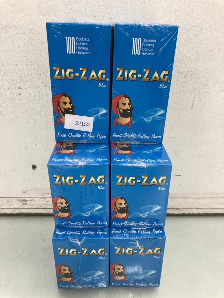 6 X BOXES OF ZIG ZAG BLUE ROLLING PAPERS: LOCATION