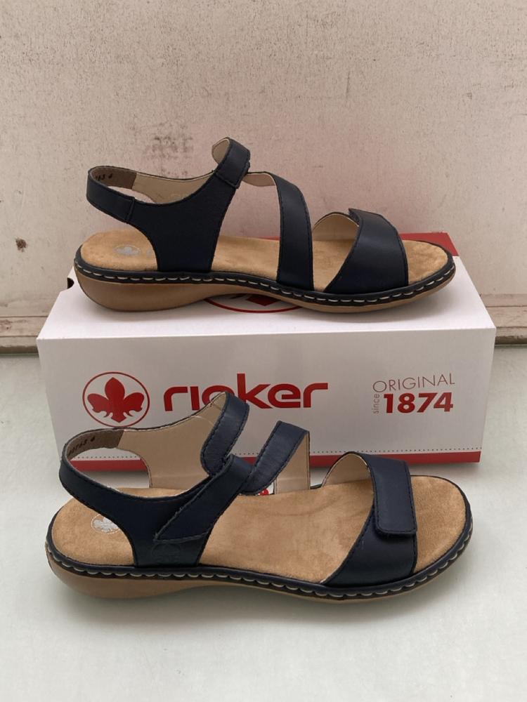 RIEKER SPHERE STRAP SANDALS IN BLUE UK SIZE 6.5: L
