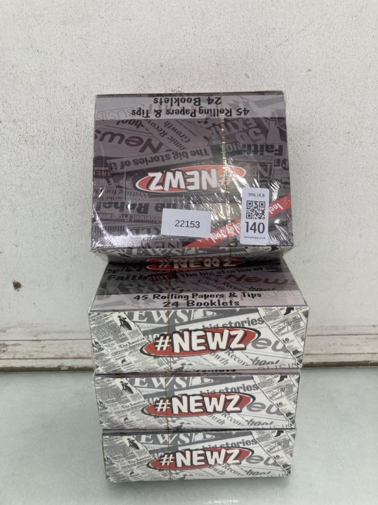 4 X NEWZ ROLLING PAPERS AND TIPS: LOCATION - B2