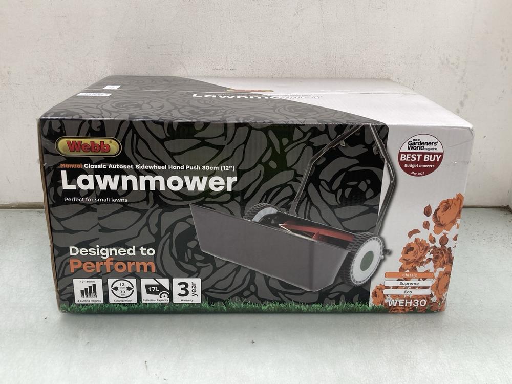 WEBB CLASSIC HAND PUSH 30CM LAWNMOWER: LOCATION - 
