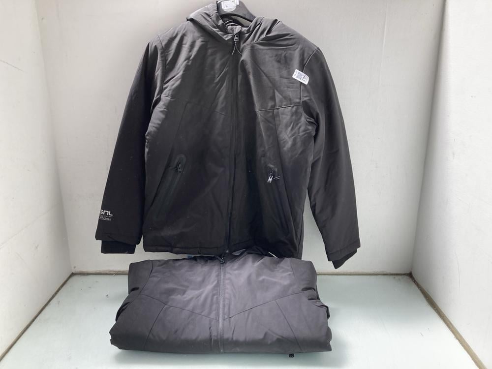 2 X GEORGE CHILDRENS PADDED COATS IN BLACK - UK 12