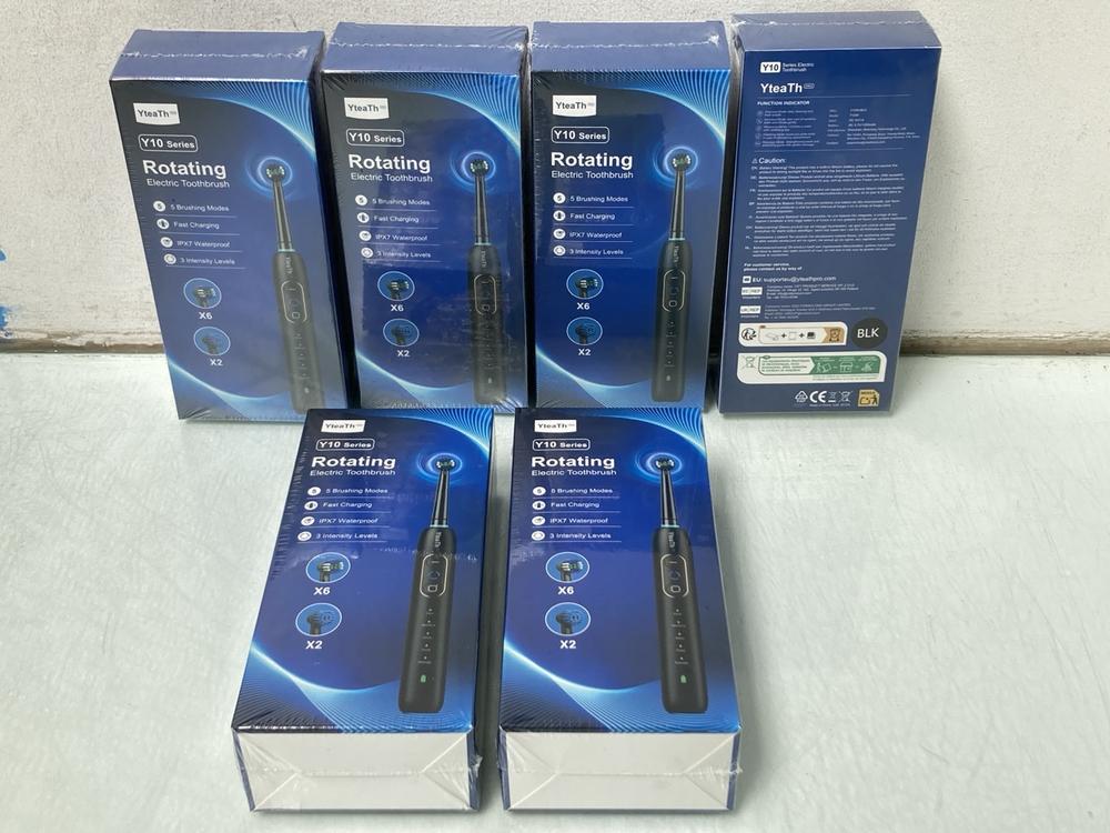 6 X YTEATH Y10 SERIES ROTATING ELECTRIC TOOTHBRUSH