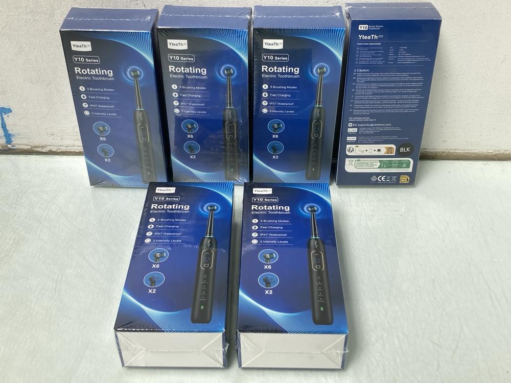 6 X YTEATH Y10 SERIES ROTATING ELECTRIC TOOTHBRUSH