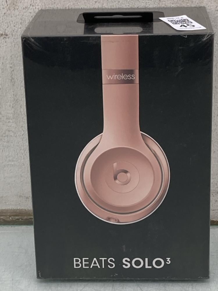 BEATS SOLO 3 WIRELESS ON EAR HEADPHONES IN PINK - 