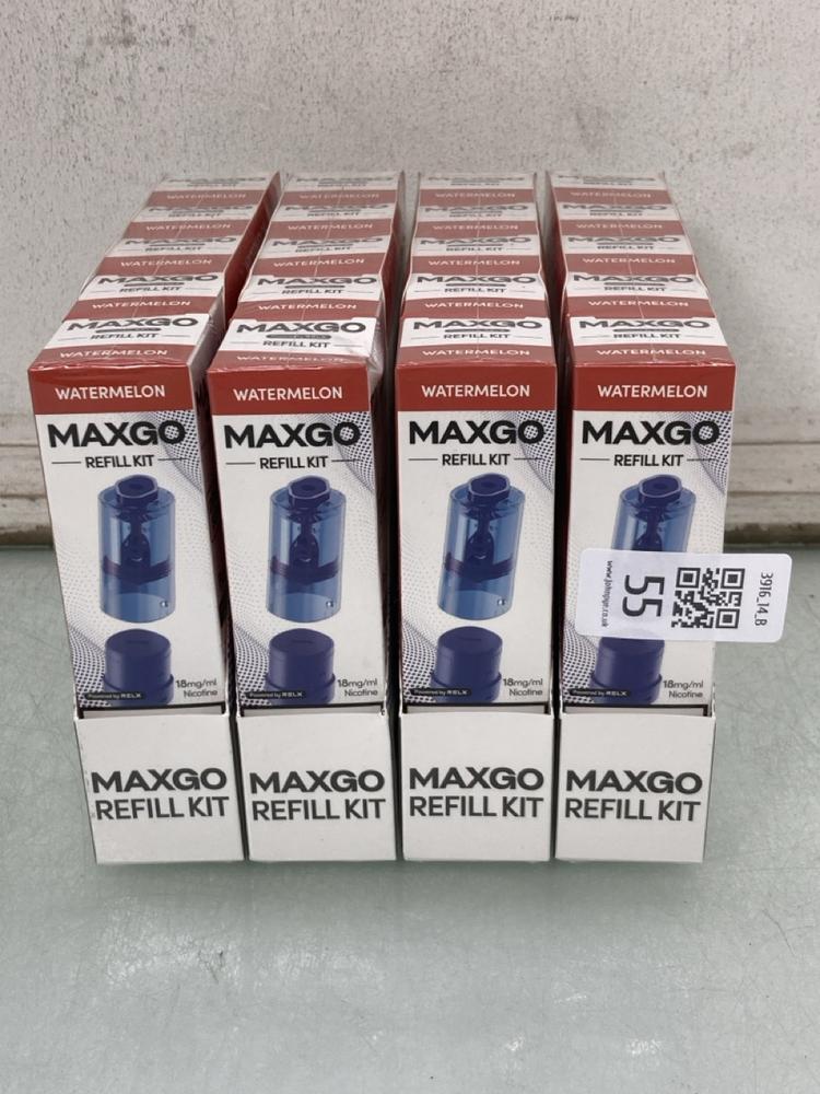 4 X BOXES OF 5 MAXGO WATERMELON REFILL KITS 24/12/