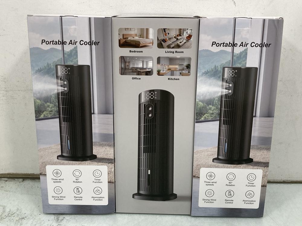 3 X PORTABLE AIR COOLERS IN BLACK: LOCATION - B23