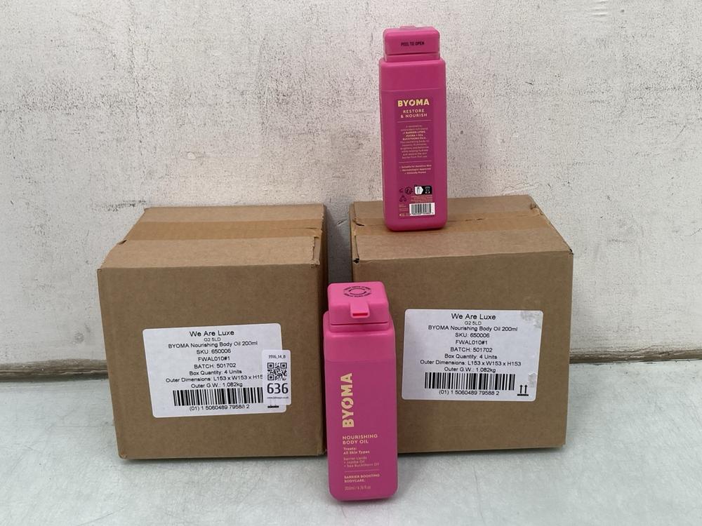 2 X BOXES OF BYOMA 200ML NOURISHING BODY OILS: LOC
