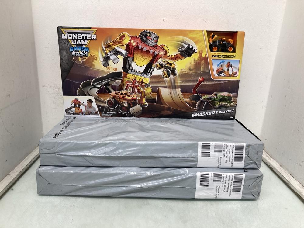 3 X MONSTER JAM SMASH BASH PLAYSET - COMBINED ORIG