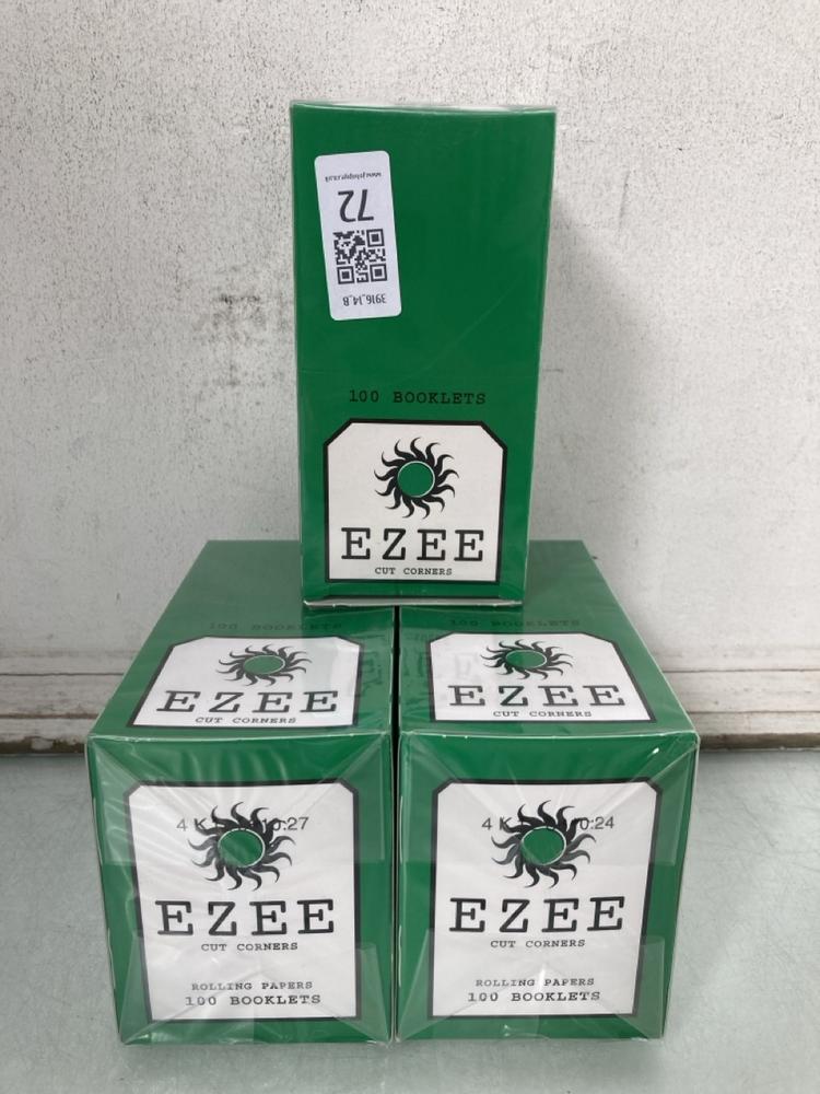 3 X BOXES OF EZEE CUT CORNERS ROLLING PAPERS: LOCA