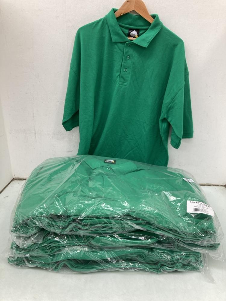 QTY OF ORN EAGLE PREMIUM POLO SHIRTS IN GREEN - UK