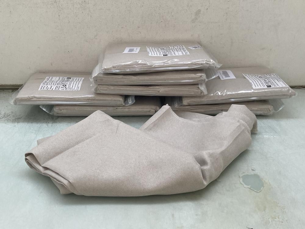 QTY OF KVALY TABLE CLOTHS IN NATURAL: LOCATION - B