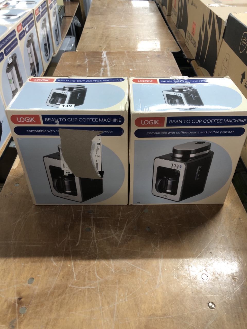 John Pye Auctions 2 X LOGIK BEAN TO CUP COFFEE MACHINES