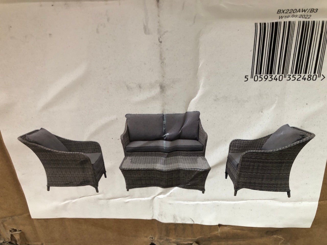 John Pye Auctions HAMILTON WICKER COFFEE FURNITURE "(COLLECTION OR OPTIONAL DELIVERY AVAILABLE