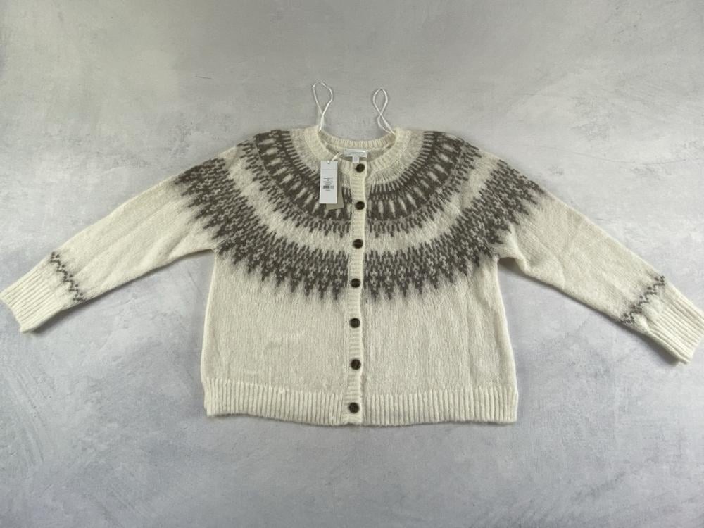 THE WHITE COMPANY FAIRISLE CARDIGAN WITH ALPACA SI