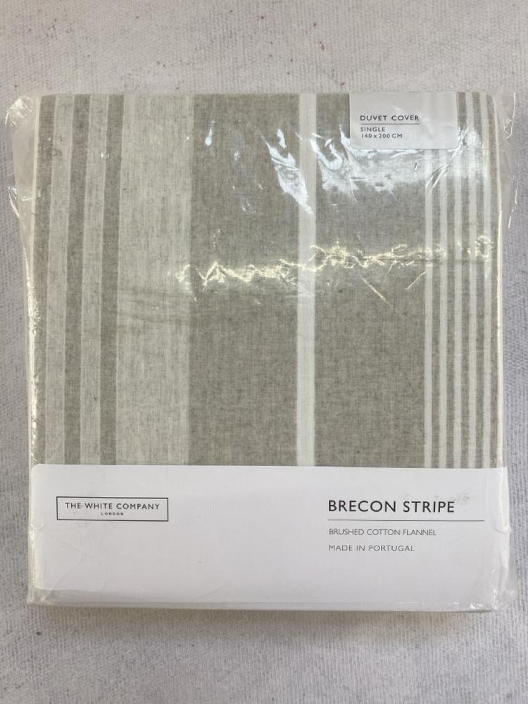 THE WHITE COMPANY DUVET COVER BRECON STRIPE SIZE S