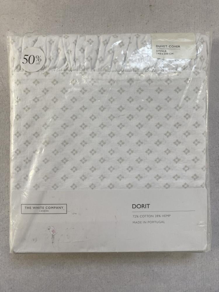 THE WHITE COMPANY DUVET COVER DORIT SIZE SINGLE 14