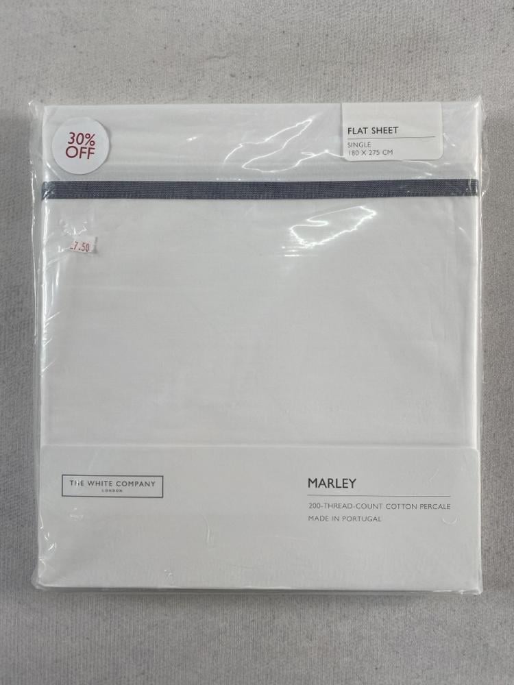 THE WHITE COMPANY FLAT SHEET MARLEY SIZE SINGLE 18