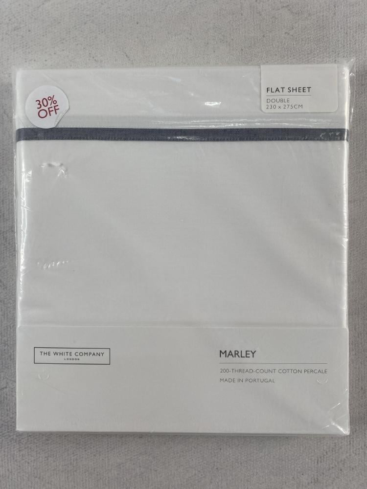 THE WHITE COMPANY FLAT SHEET MARLEY SIZE DOUBLE 23