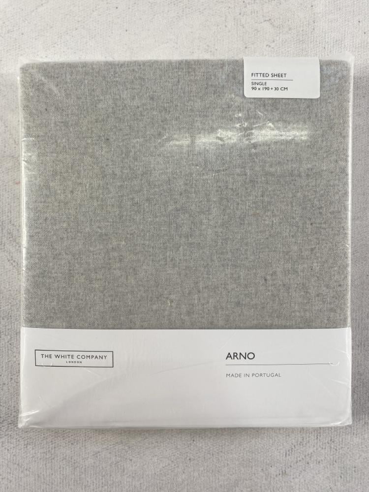 THE WHITE COMPANY FITTED SHEET ARNO SIZE SINGLE 90