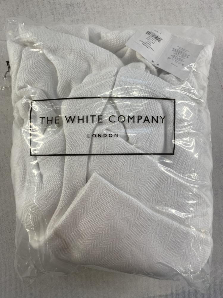 THE WHITE COMPANY HARRINGTON BEDSPREAD IN WHITE SI