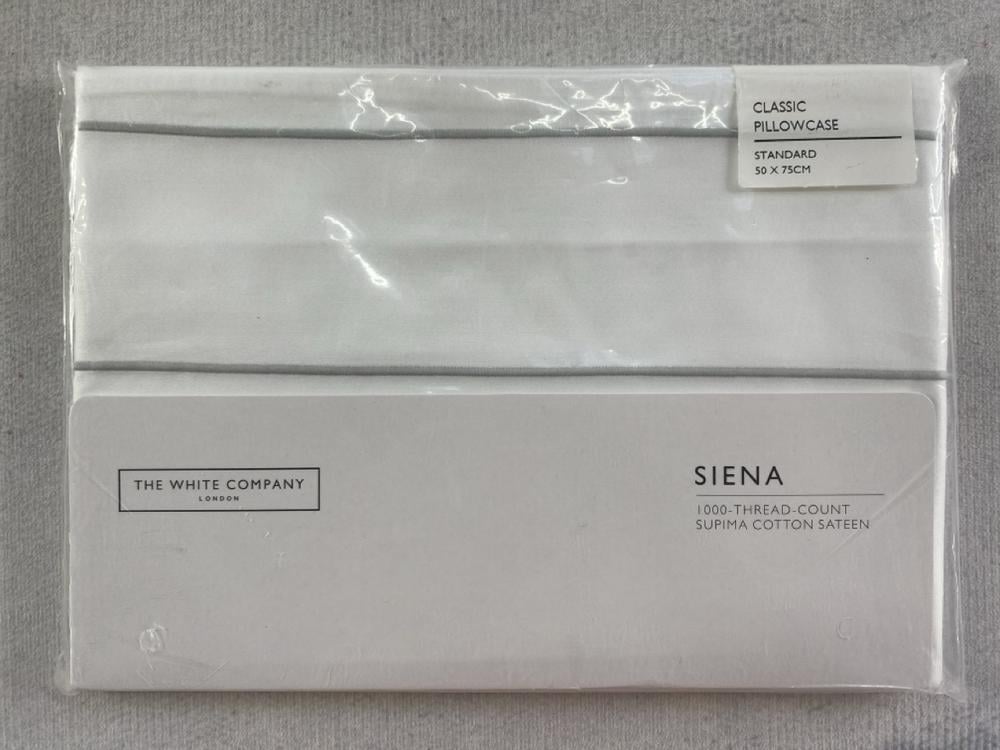 THE WHITE COMPANY OXFORD PILLOWCASE SIENA PAIR SIZ