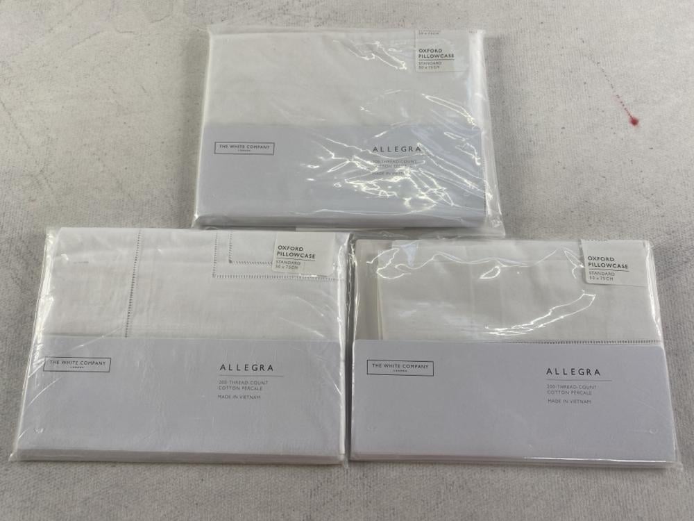 3 X THE WHITE COMPANY OXFORD PILLOWCASE ALLEGRA  S