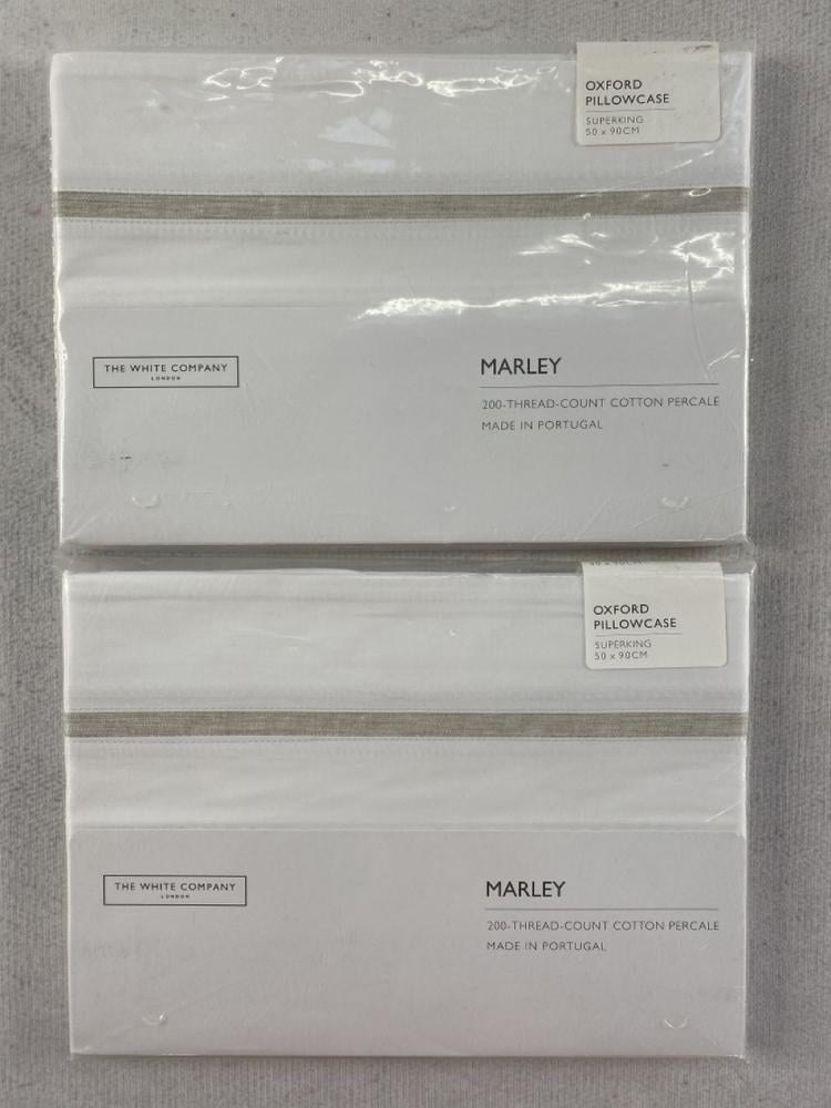2 X THE WHITE COMPANY OXFORD PILLOW CASE MARLEY SU