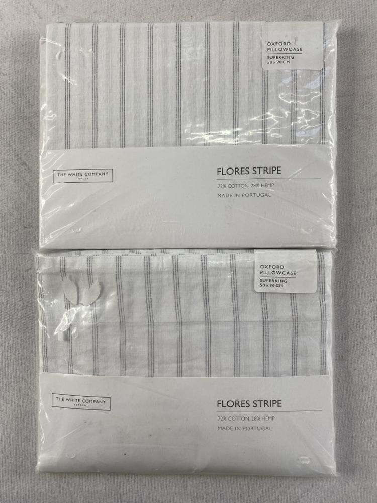 2 X THE WHITE COMPANY OXFORD PILLOW CASE FLORES ST