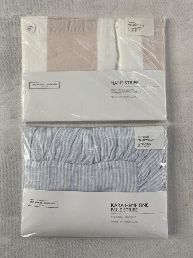 2 X THE WHITE COMPANY PILLOWCASES SIZE SUPERKING 5