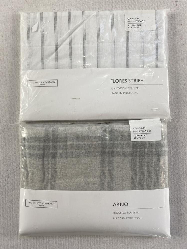 2 X THE WHITE COMPANY PILLOWCASES SIZE SUPERKING 5