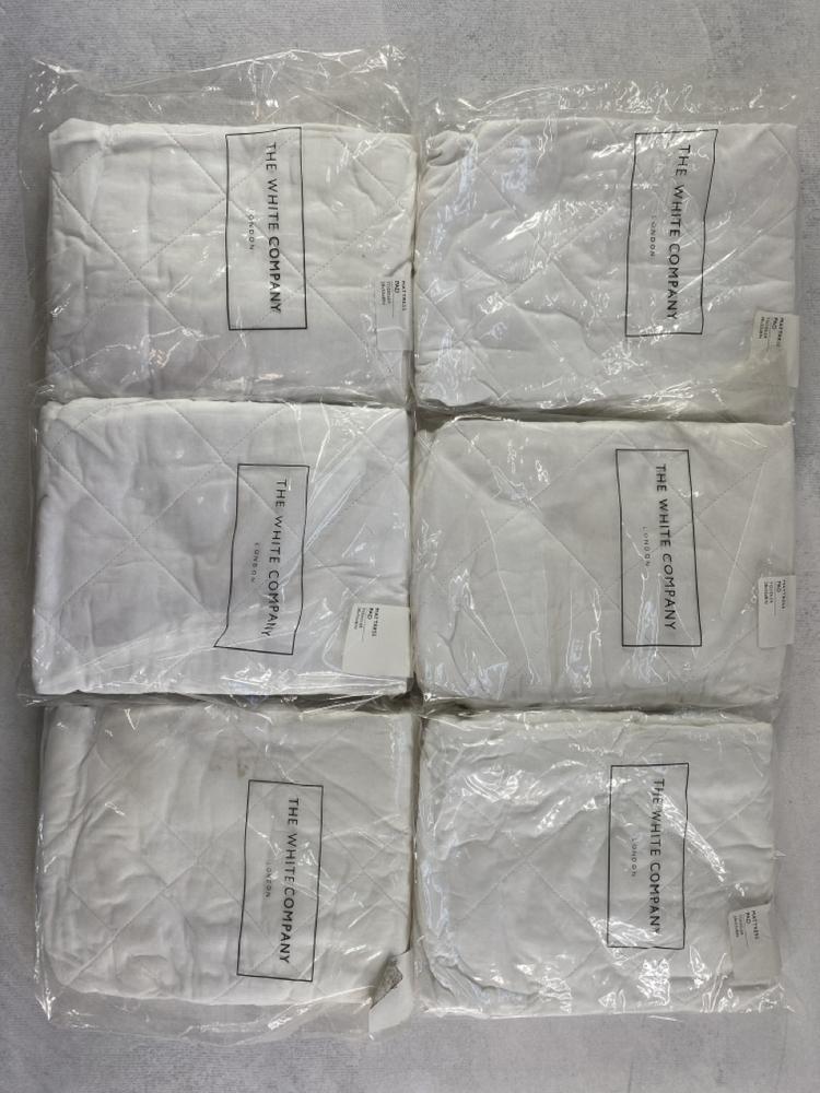 6 X THE WHITE COMPANY MATRESS PAD TODDLER 28X52X8I