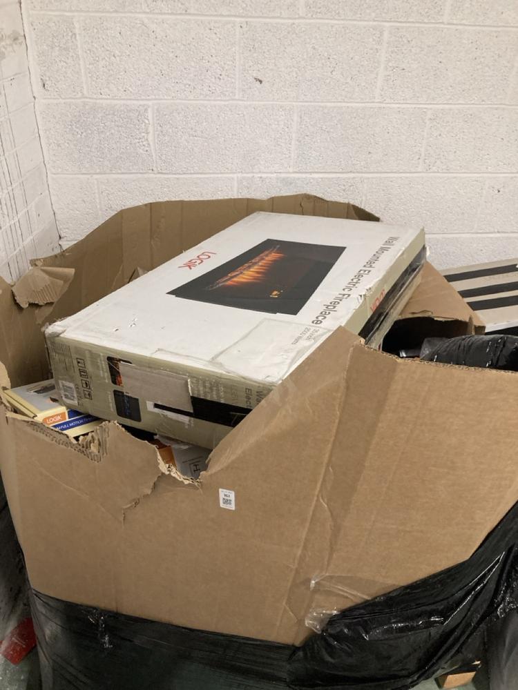 PALLET OF ITEMS TO INCLUDE LOGIK WALL MOUNTED ELEC