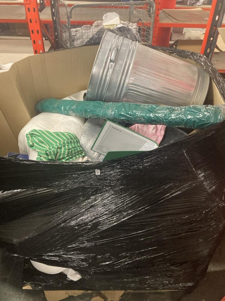 PALLET OF ITEMS TO INCLUDE LARGE SILVER BIN (COLLE