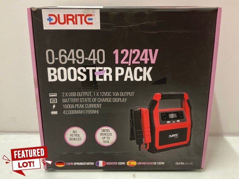 DURITE HEAVY DUTY LI-POLYMER BOOSTER PACK 0-649-40