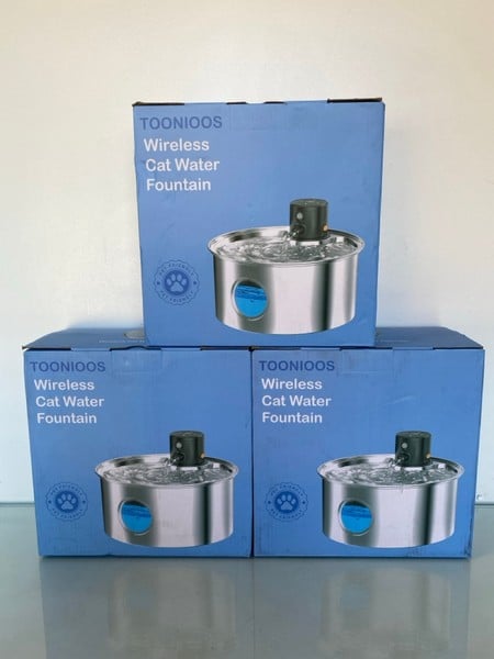 3 X TOONIOOS WIRELESS CAT WATER FOUNTAINS