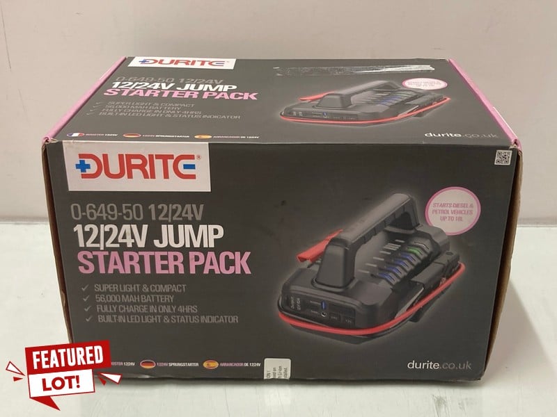 DURITE JUMP STARTER PACK 0-649-50 12/24V - ORIGINA