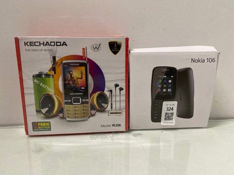2 X MOBILE PHONES INC NOKIA 106 (SEALED)