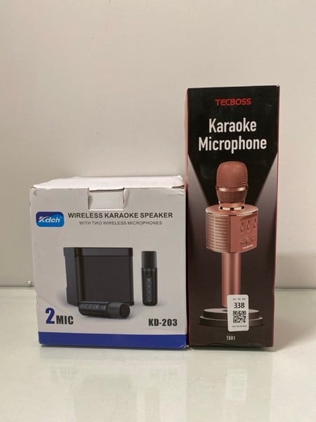 2 X KARAOKE ITEMS TO INC TECBOSS MICROPHONE