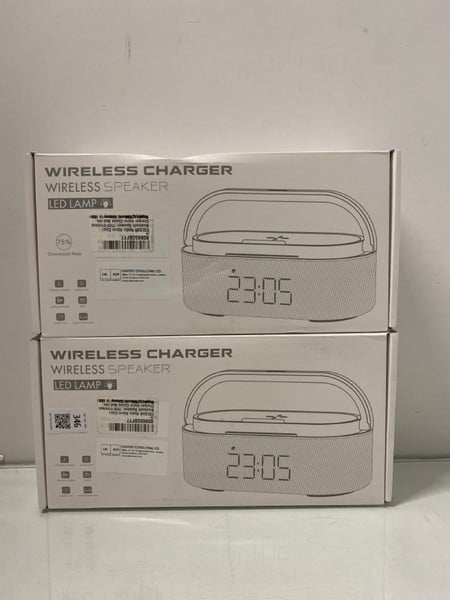 2 X COLSUR WIRELESS CHARGER RADIO SPEAKERS