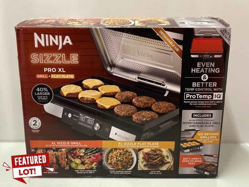 NINJA SIZZLE PRO XL GRILL & FLAT PLATE ORIGINAL RR