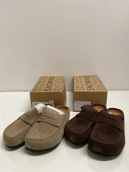 2 X PAIRS OF SNOWIND CLOGS INC TAUPE EU SIZE 38
